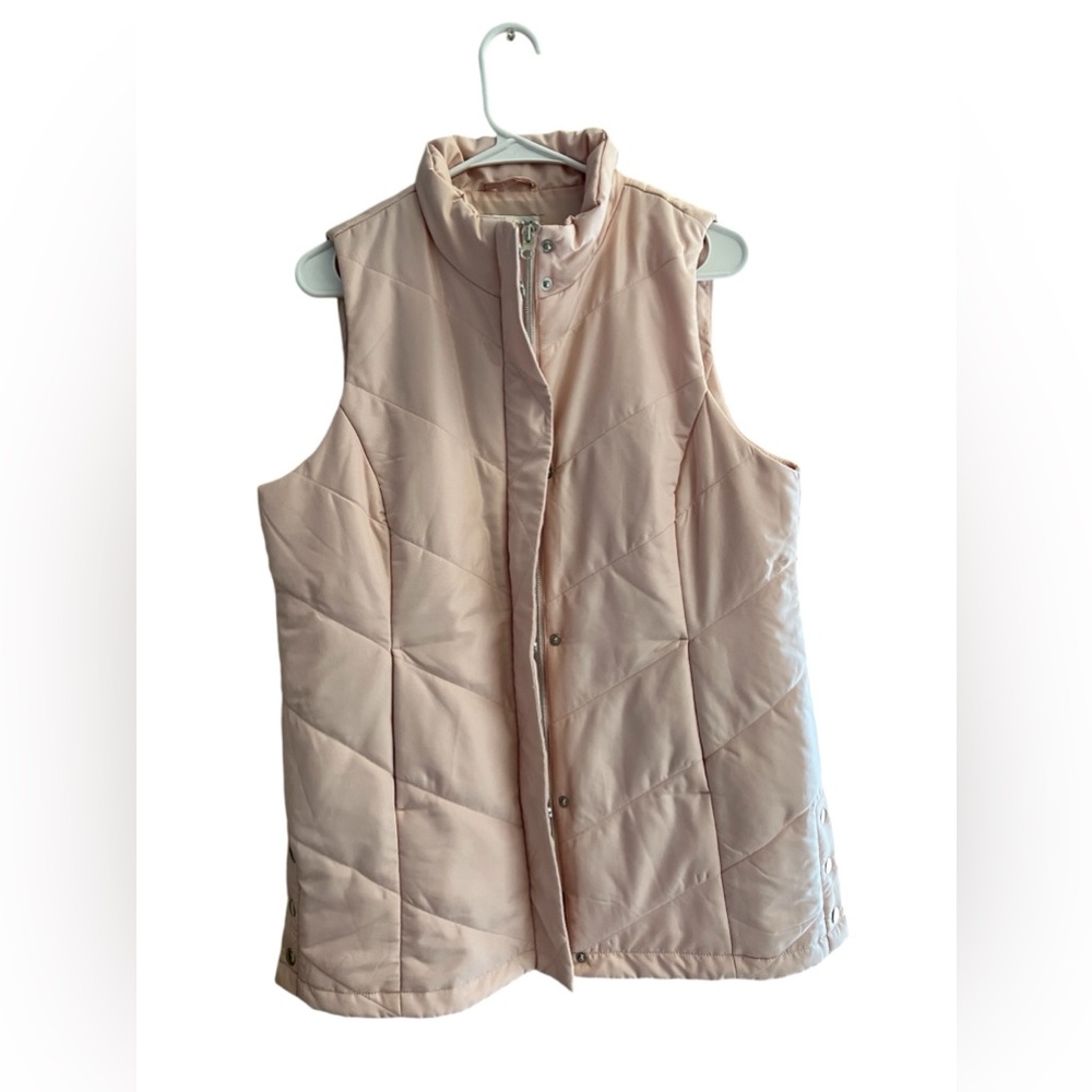 NWOT Christopher & Banks Pink Vest Size Petite Size M